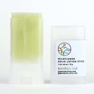 Wildflower Solid Lotion Stick - Ultralight Hiking Moisturizer