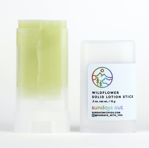 Wildflower Solid Lotion Stick - Ultralight Hiking Moisturizer