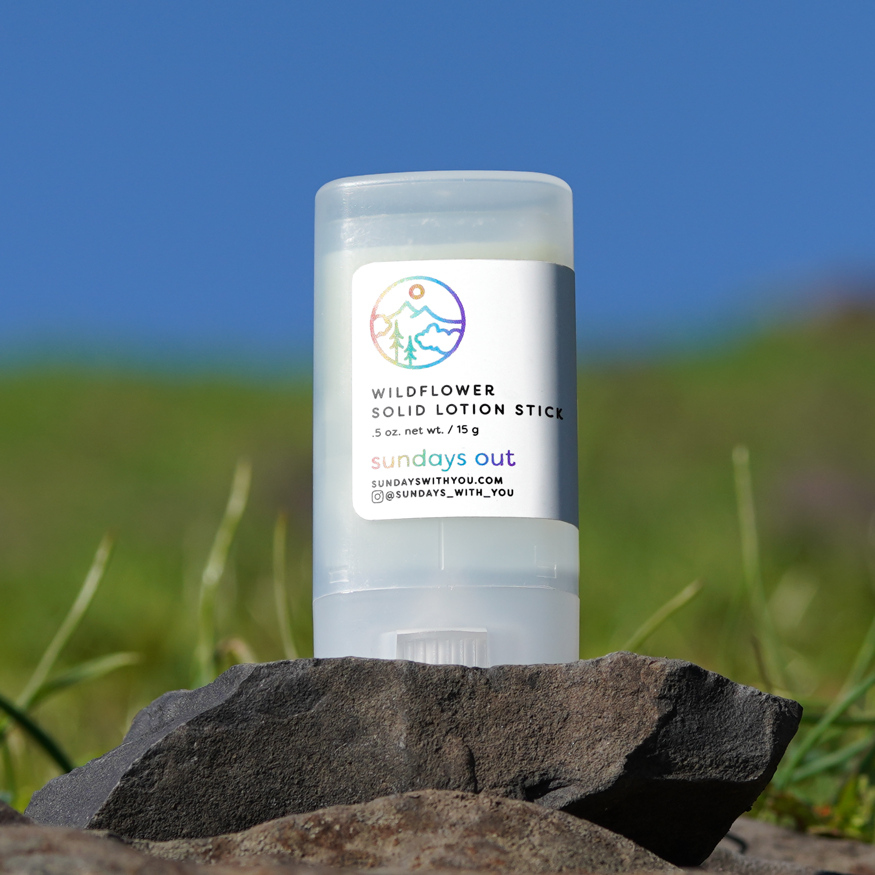 Wildflower Solid Lotion Stick - Ultralight Hiking Moisturizer