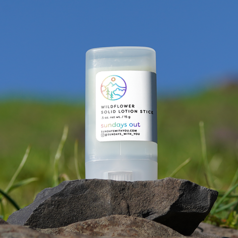 Wildflower Solid Lotion Stick - Ultralight Hiking Moisturizer